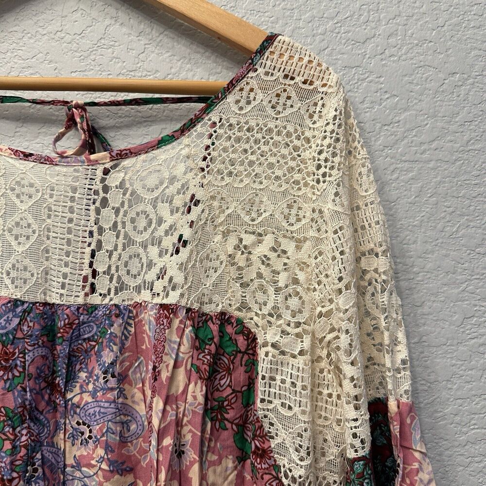 Floral Patchwork Boho Top - Picture 9 of 14